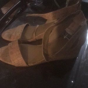 Corkscrew tan sandals